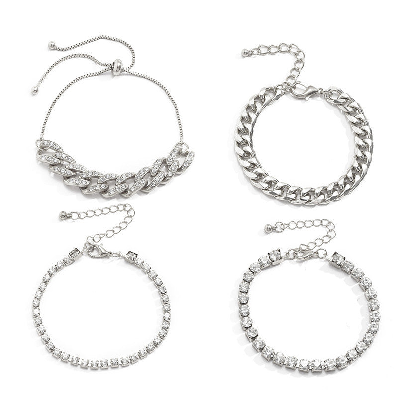 Modisches und trendiges Damenarmband mit Diamantbesatz - ChMode