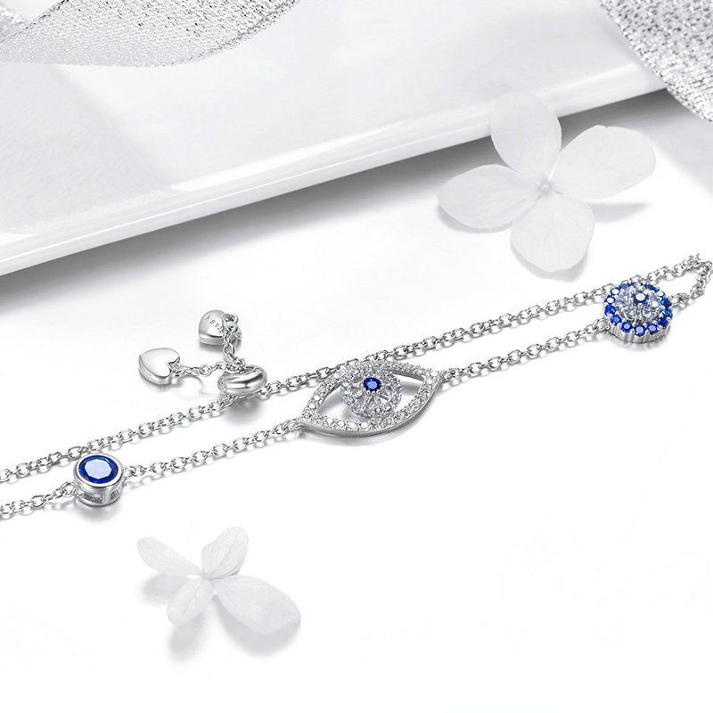 S925 Sterling Silber Damenarmband – Armband mit Schutzaugen-Design - ChMode
