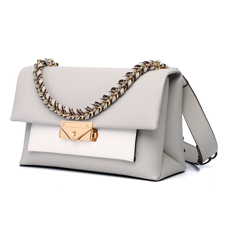 Premium Schultertasche in horizontaler Quadratform – Exquisite Eleganz mit dezentem Farbkontrast - ChMode