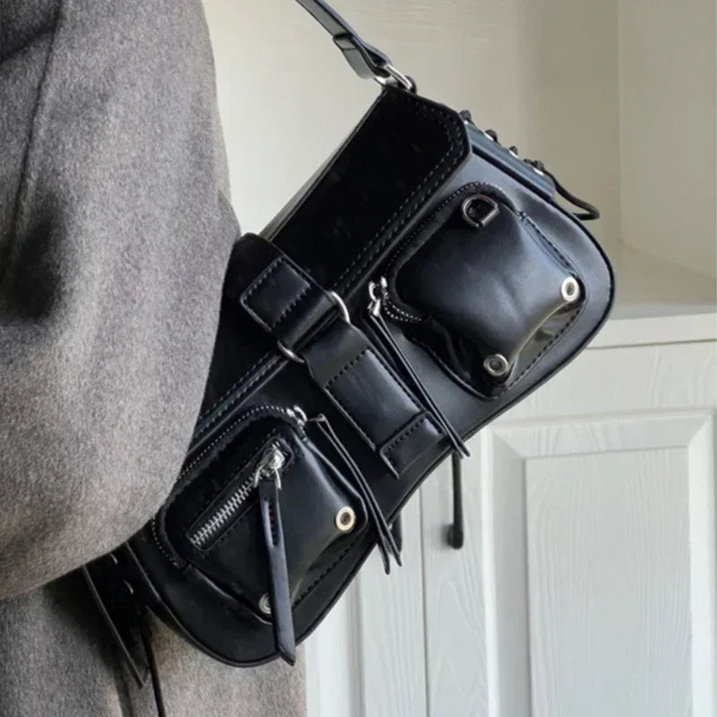 Stylische Schultertasche im Moto- & Biker-Stil – Vielseitiger Begleiter für jeden Tag