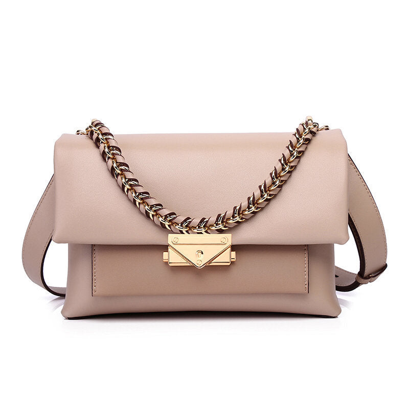 Premium Schultertasche in horizontaler Quadratform – Exquisite Eleganz mit dezentem Farbkontrast - ChMode