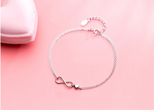 S925 Silberarmband für Damen – Doppelarmband, süßes Hand-Schmuckstück - ChMode