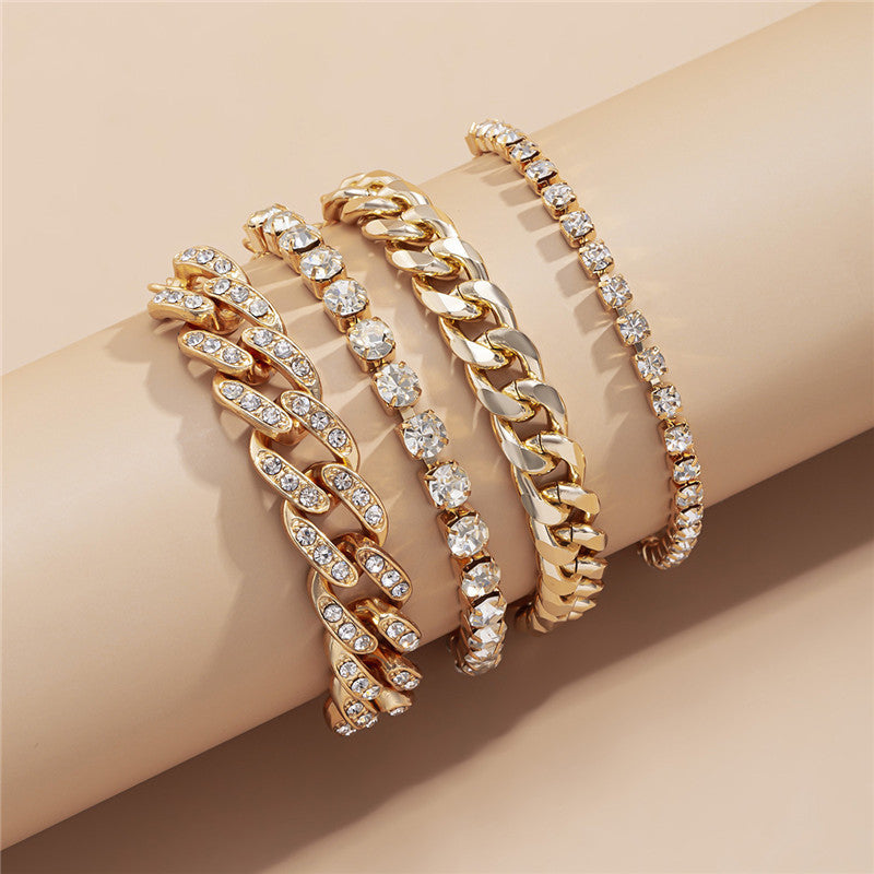 Modisches und trendiges Damenarmband mit Diamantbesatz - ChMode