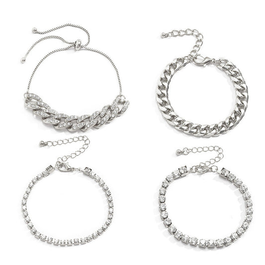 Modisches und trendiges Damenarmband mit Diamantbesatz - ChMode