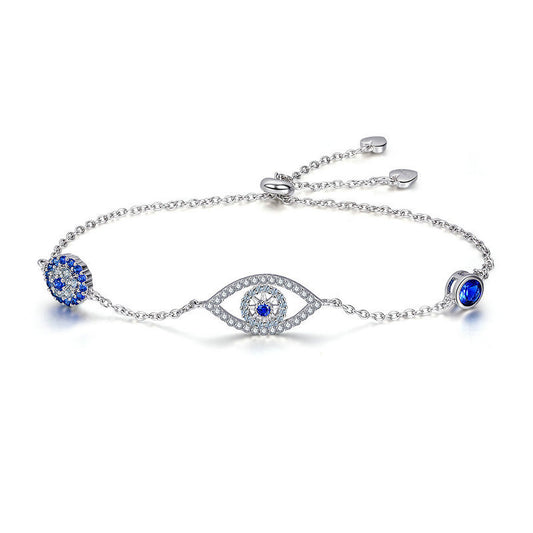 S925 Sterling Silber Damenarmband – Armband mit Schutzaugen-Design - ChMode