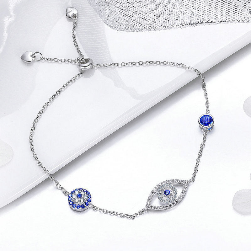 S925 Sterling Silber Damenarmband – Armband mit Schutzaugen-Design - ChMode