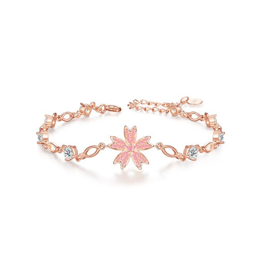 Kirschblüten-Armband für Damen – Alltags-Stil, S925 Silber - ChMode