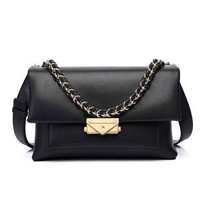 Premium Schultertasche in horizontaler Quadratform – Exquisite Eleganz mit dezentem Farbkontrast - ChMode
