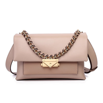 Premium Schultertasche in horizontaler Quadratform – Exquisite Eleganz mit dezentem Farbkontrast - ChMode